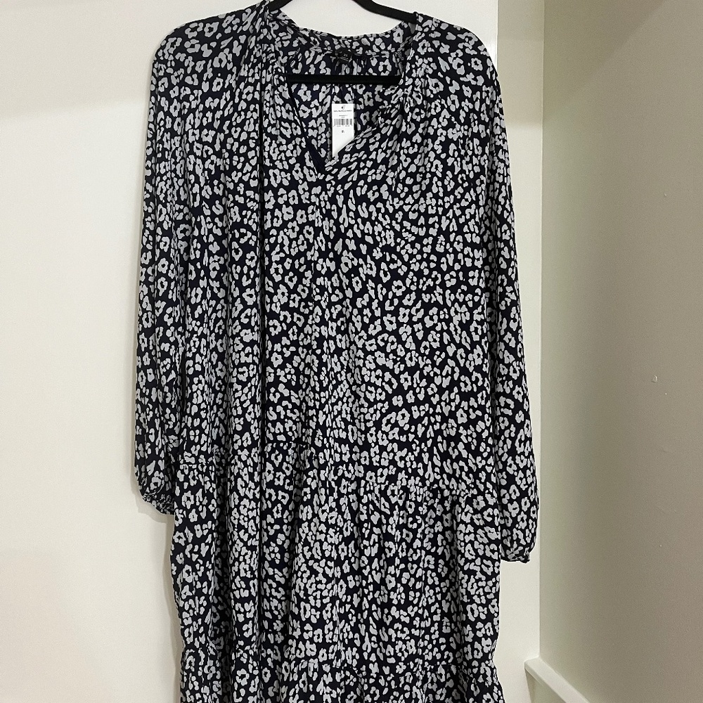 Banana Republic Smocked Cheetah Dress NWT